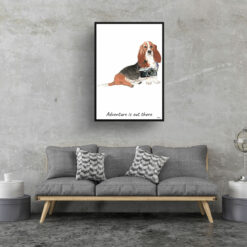 Adventure is out there Basset Hound dog print illustration. Framed & un-framed wall art 16 Adventure is out there Basset Hound dog print illustration. Framed & un-framed wall art - Image 7