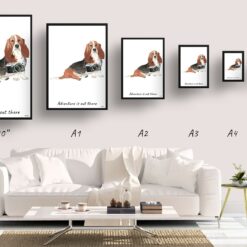 Adventure is out there Basset Hound dog print illustration. Framed & un-framed wall art 11 Adventure is out there Basset Hound dog print illustration. Framed & un-framed wall art - Image 2