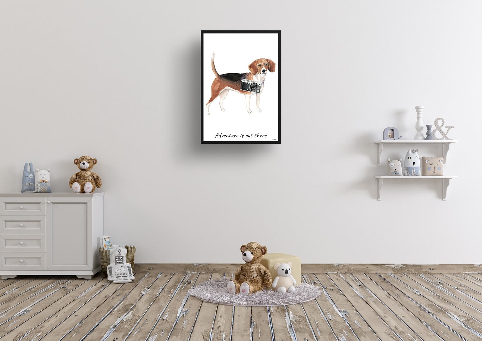 Adventure is out there Beagle dog print illustration. Framed & un-framed wall art 8 Adventure is out there Beagle dog print illustration. Framed & un-framed wall art - Image 6