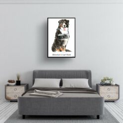 Adventure is out there Bernese Mountain Dog dog print illustration. Framed & un-framed wall art 13 adventure is out there portrait print bernese mountain dog 28x40 bedroom