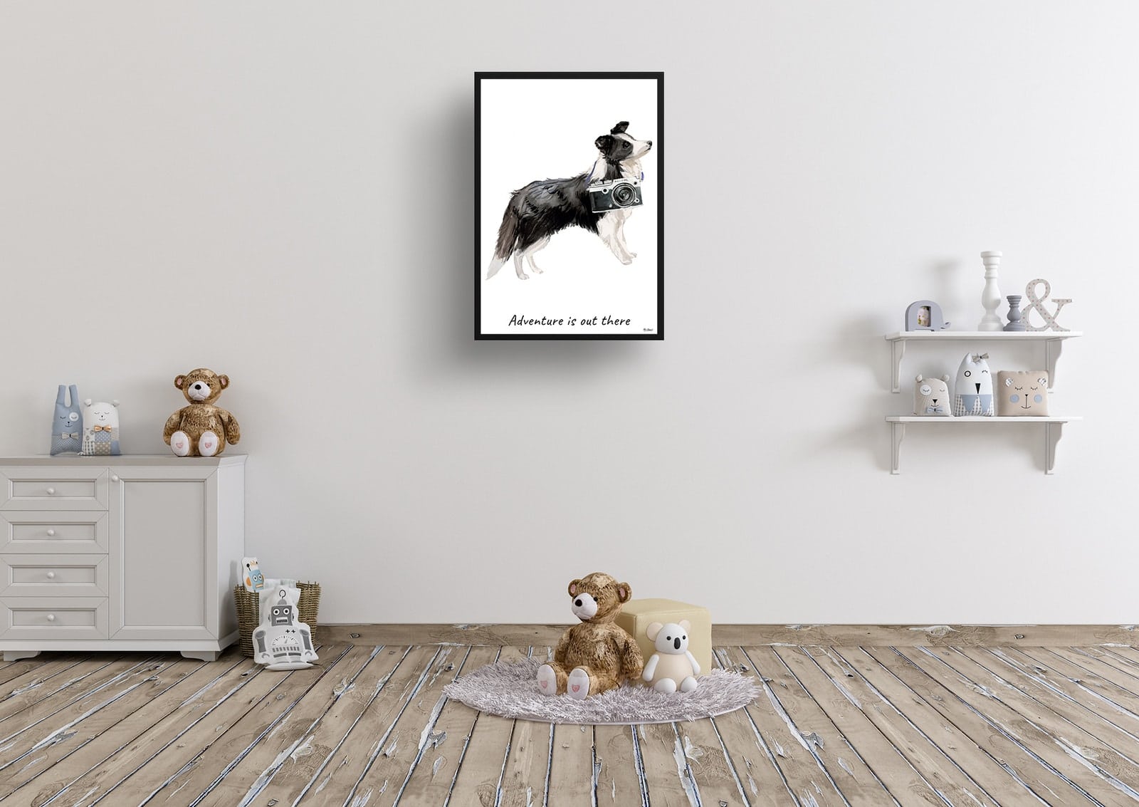 Adventure is out there Border Collie dog print illustration. Framed & un-framed wall art 6 Adventure is out there Border Collie dog print illustration. Framed & un-framed wall art - Image 5