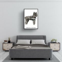 adventure is out there portrait print bouvier des flandres 28x40 bedroom