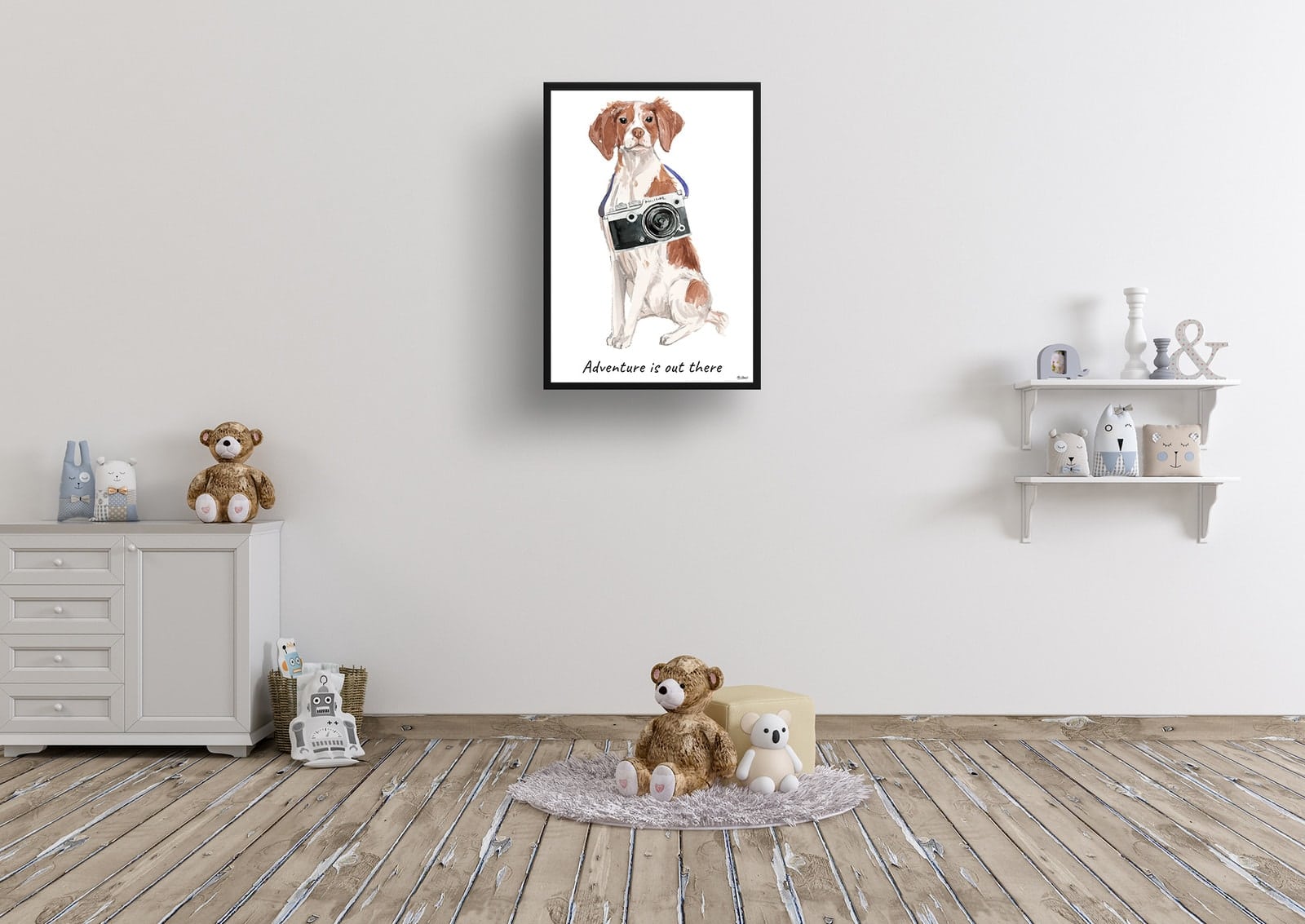 Adventure is out there Brittany dog print illustration. Framed & un-framed wall art 8 Adventure is out there Brittany dog print illustration. Framed & un-framed wall art - Image 6