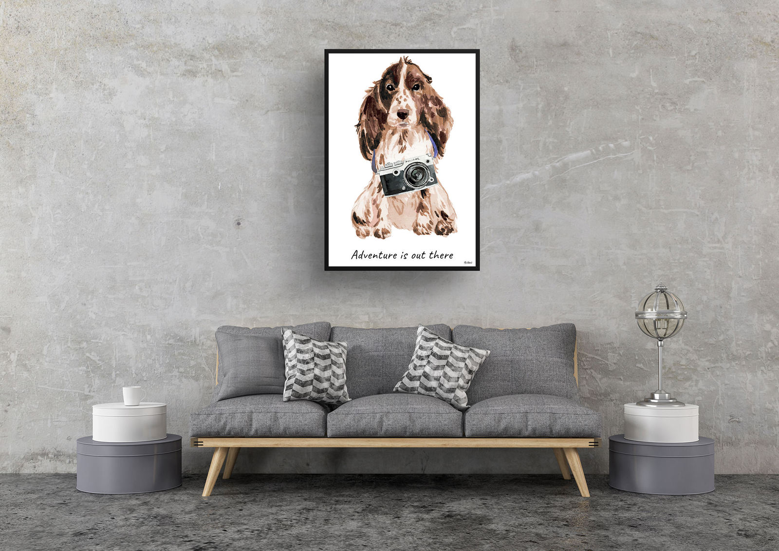 Adventure is out there Brown Cocker Spaniel dog print illustration. Framed & un-framed wall art 9 Adventure is out there Brown Cocker Spaniel dog print illustration. Framed & un-framed wall art - Image 7