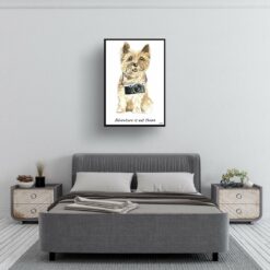 Adventure is out there Cairn Terrier dog print illustration. Framed & un-framed wall art 13 adventure is out there portrait print cairn terrier 28x40 bedroom