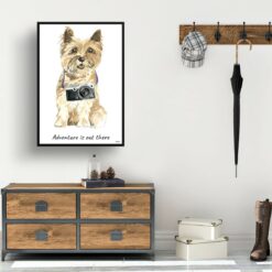 Adventure is out there Cairn Terrier dog print illustration. Framed & un-framed wall art 14 adventure is out there portrait print cairn terrier 28x40 hall