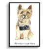 Adventure is out there Cairn Terrier dog print illustration. Framed & un-framed wall art 1 adventure is out there portrait print cairn terrier front view