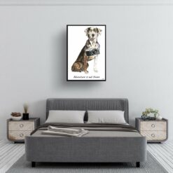 adventure is out there portrait print catahoula leopard dog 28x40 bedroom
