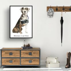 adventure is out there portrait print catahoula leopard dog 28x40 hall