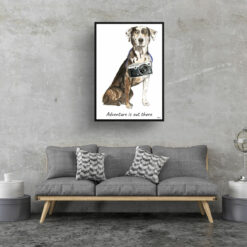 adventure is out there portrait print catahoula leopard dog 28x40 living room