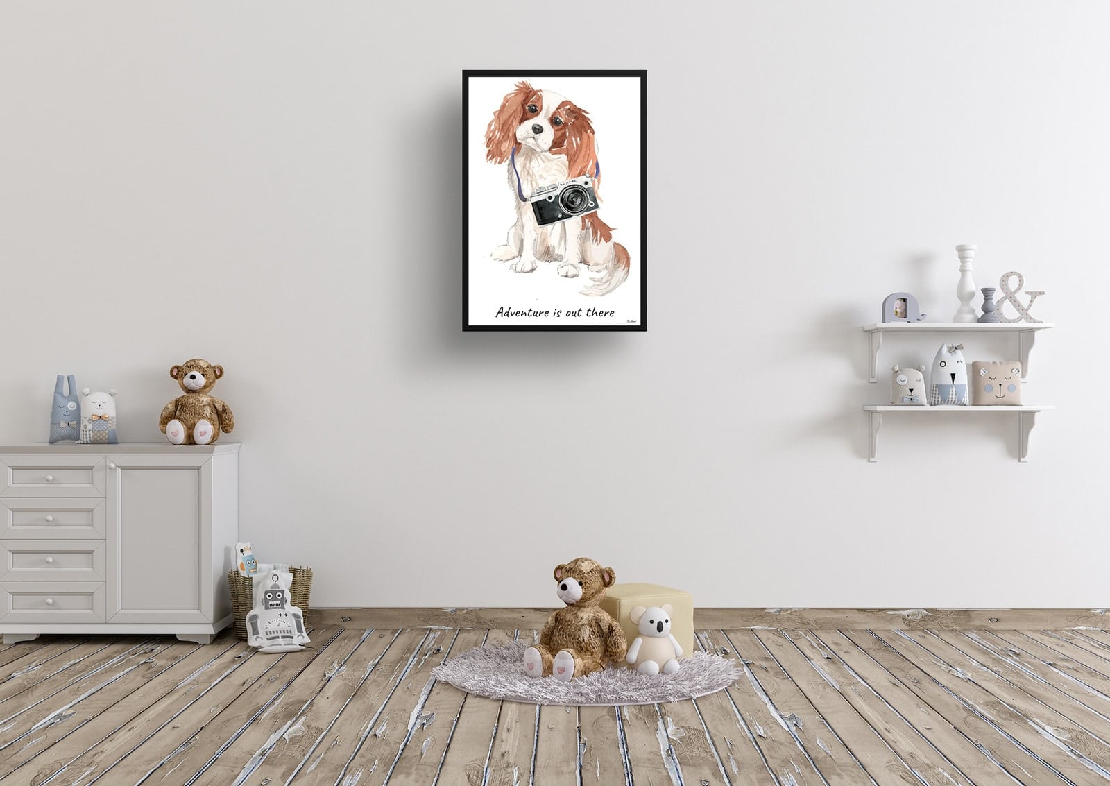 Adventure is out there Cavalier King Charles Spaniel dog print illustration. Framed & un-framed wall art 8 Adventure is out there Cavalier King Charles Spaniel dog print illustration. Framed & un-framed wall art - Image 6