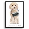 adventure is out there portrait print champagne cockapoo front view
