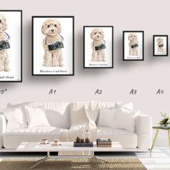 adventure is out there portrait print champagne cockapoo size comparison