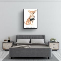 adventure is out there portrait print chihuahua 28x40 bedroom