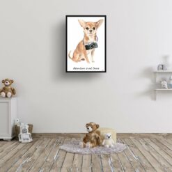 adventure is out there portrait print chihuahua 28x40 kids room