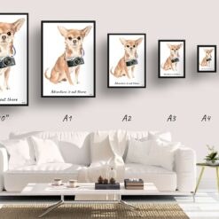adventure is out there portrait print chihuahua size comparison