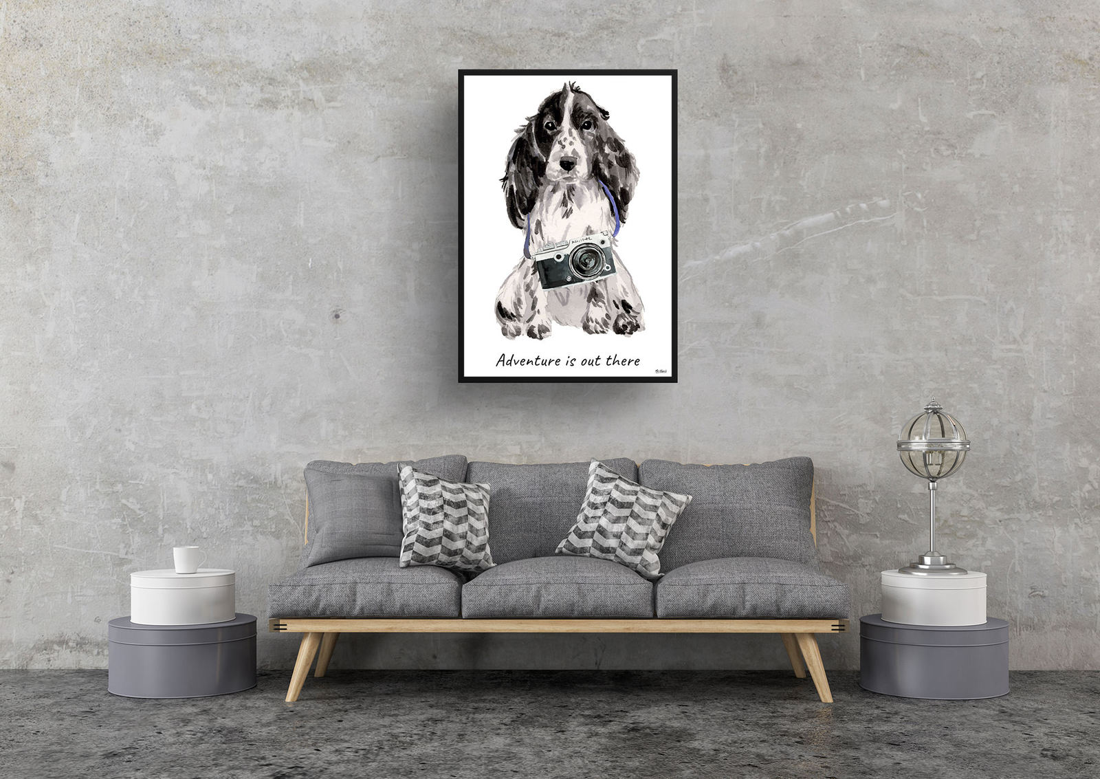 Adventure is out there Cocker Spaniel dog print illustration. Framed & un-framed wall art 9 Adventure is out there Cocker Spaniel dog print illustration. Framed & un-framed wall art - Image 7