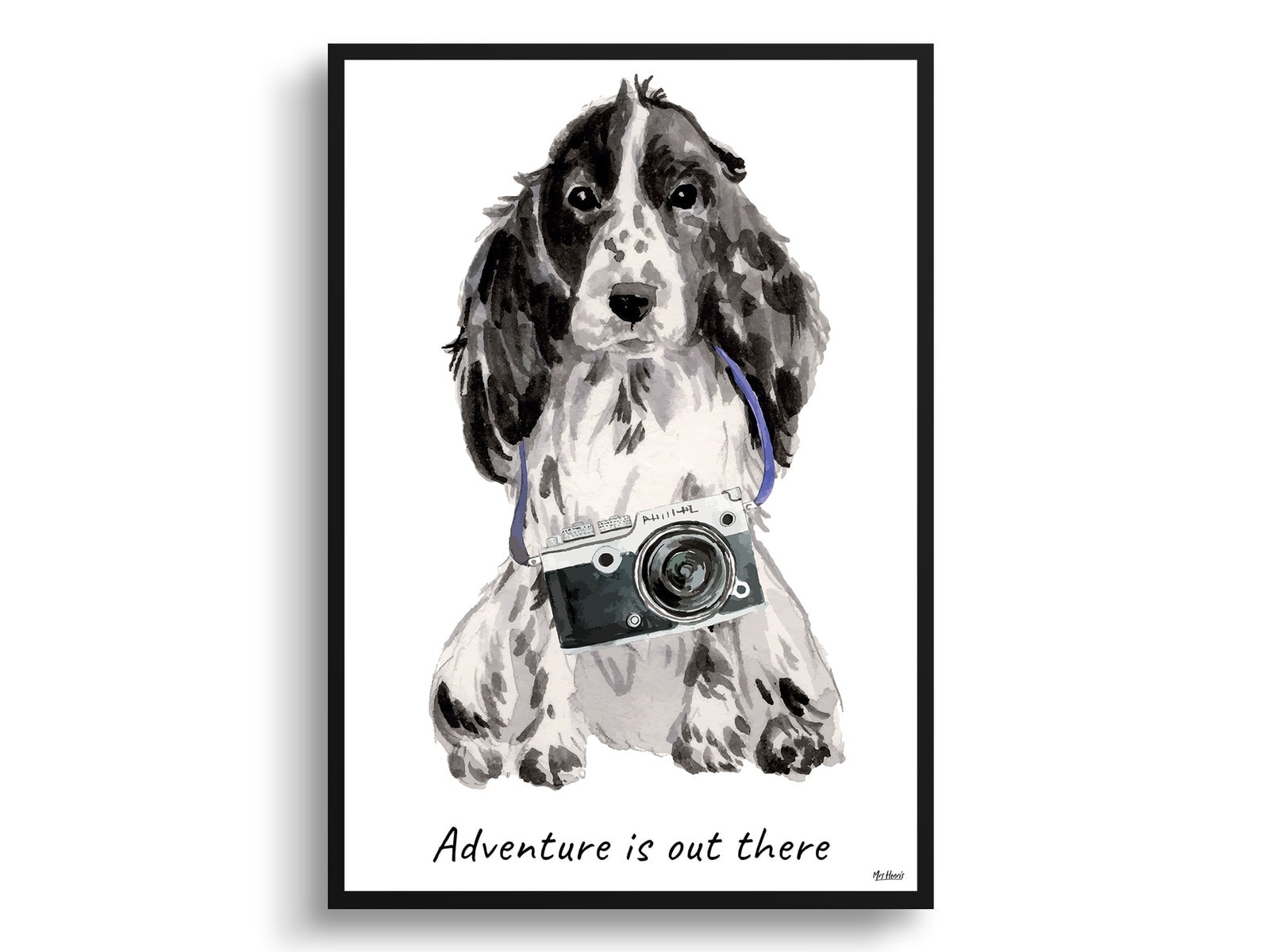Adventure is out there Cocker Spaniel dog print illustration. Framed & un-framed wall art 3 Adventure is out there Cocker Spaniel dog print illustration. Framed & un-framed wall art
