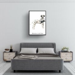 Adventure is out there Dalmatian dog print illustration. Framed & un-framed wall art 13 adventure is out there portrait print dalmatian 28x40 bedroom