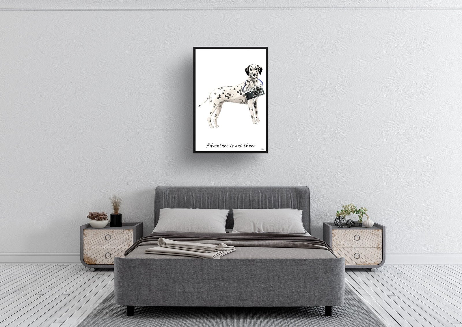Adventure is out there Dalmatian dog print illustration. Framed & un-framed wall art 6 Adventure is out there Dalmatian dog print illustration. Framed & un-framed wall art - Image 4