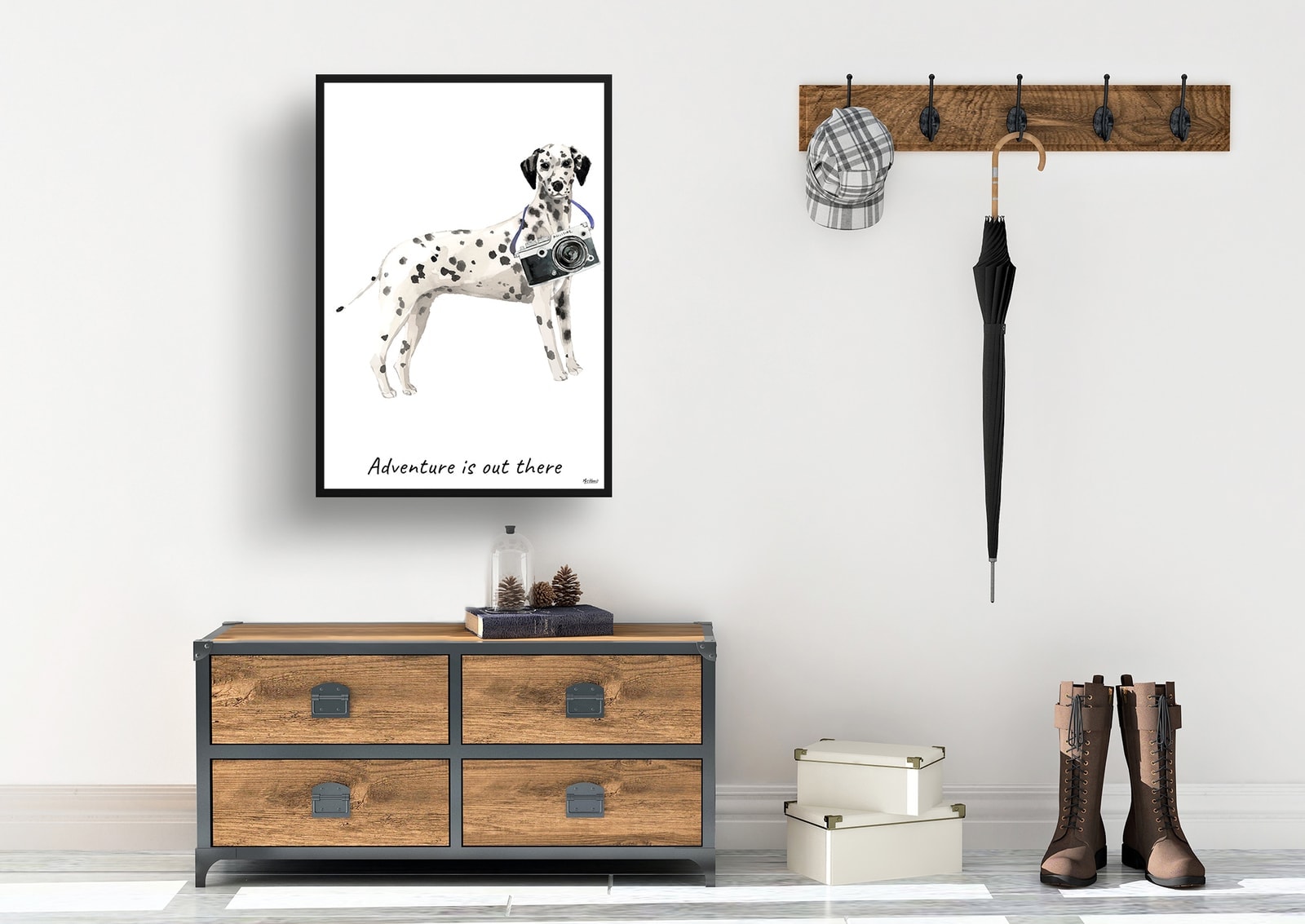 Adventure is out there Dalmatian dog print illustration. Framed & un-framed wall art 7 Adventure is out there Dalmatian dog print illustration. Framed & un-framed wall art - Image 5