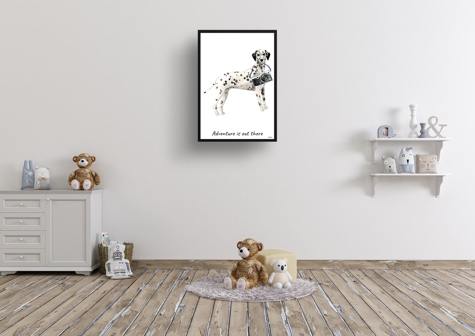 Adventure is out there Dalmatian dog print illustration. Framed & un-framed wall art 8 Adventure is out there Dalmatian dog print illustration. Framed & un-framed wall art - Image 6
