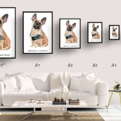 adventure is out there portrait print french bulldog size comparison
