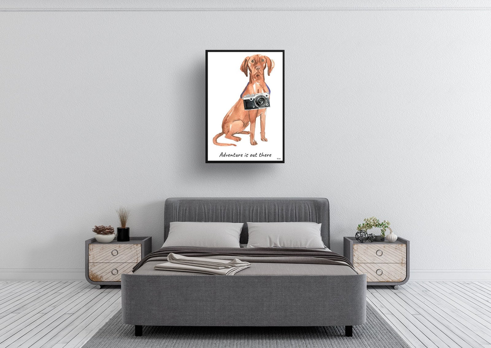 Adventure is out there Hungarian Vizsla dog print illustration. Framed & un-framed wall art 6 Adventure is out there Hungarian Vizsla dog print illustration. Framed & un-framed wall art - Image 4