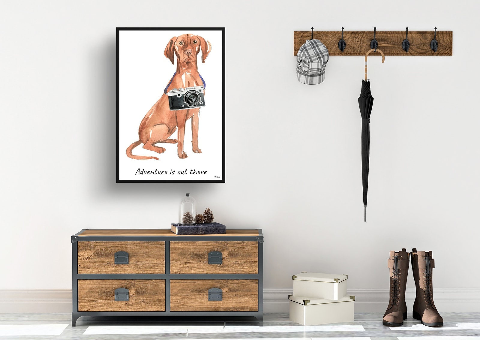 Adventure is out there Hungarian Vizsla dog print illustration. Framed & un-framed wall art 7 Adventure is out there Hungarian Vizsla dog print illustration. Framed & un-framed wall art - Image 5