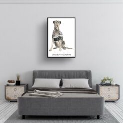 Adventure is out there Irish Wolf Hound dog print illustration. Framed & un-framed wall art 13 adventure is out there portrait print irish wolf hound 28x40 bedroom