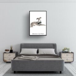 Adventure is out there Italian greyhound dog print illustration. Framed & un-framed wall art 13 adventure is out there portrait print italian greyhound 28x40 bedroom