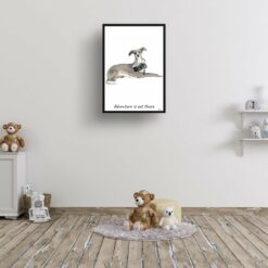 Adventure is out there Italian greyhound dog print illustration. Framed & un-framed wall art 15 adventure is out there portrait print italian greyhound 28x40 kids room