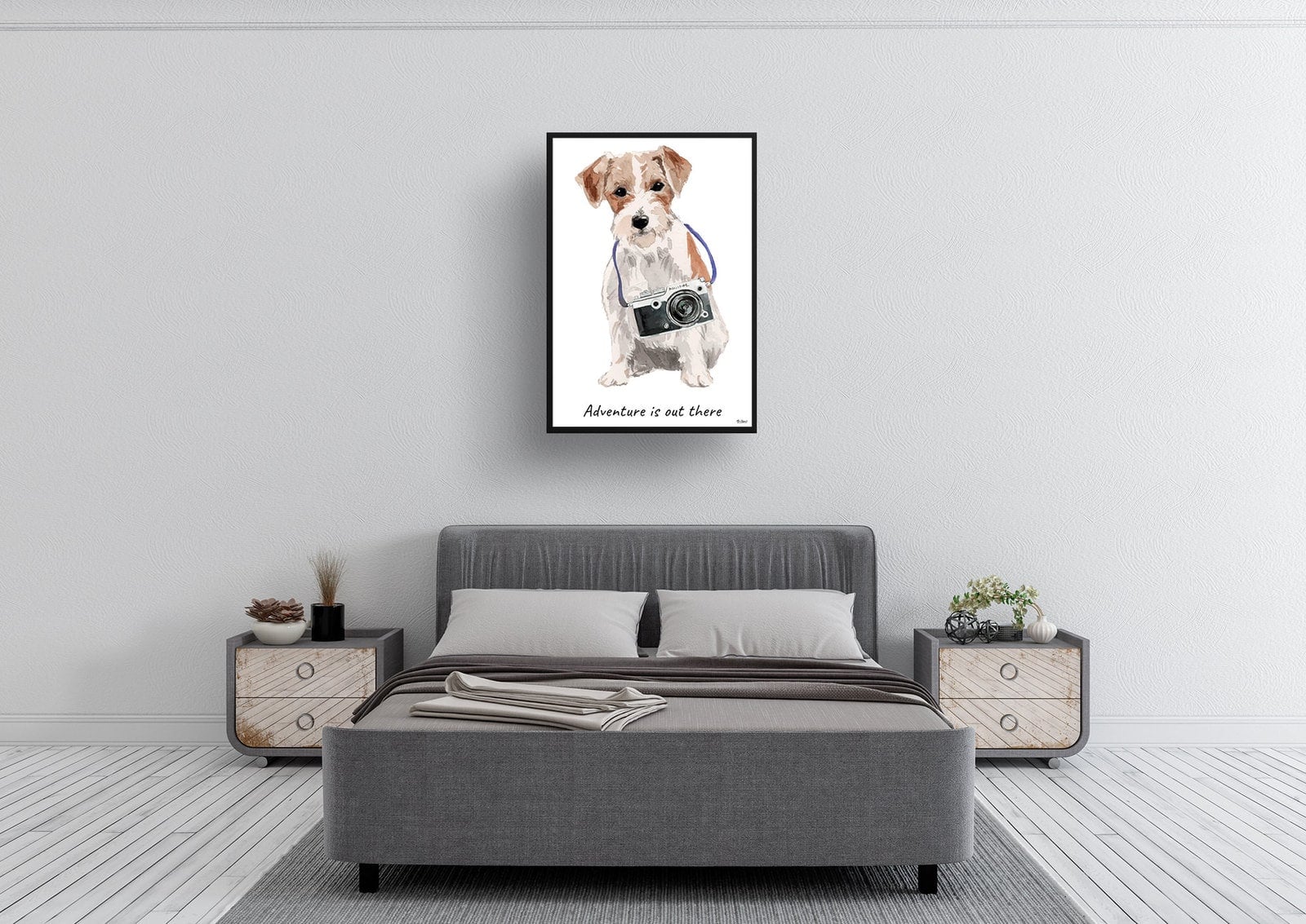 Adventure is out there Jack Russell dog print illustration. Framed & un-framed wall art 6 Adventure is out there Jack Russell dog print illustration. Framed & un-framed wall art - Image 4