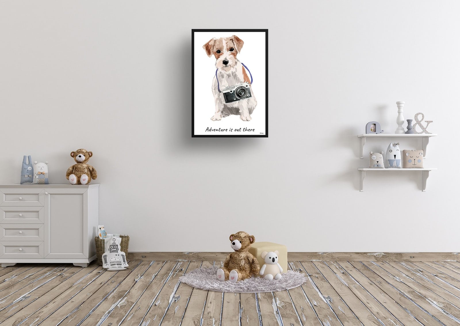 Adventure is out there Jack Russell dog print illustration. Framed & un-framed wall art 8 Adventure is out there Jack Russell dog print illustration. Framed & un-framed wall art - Image 6