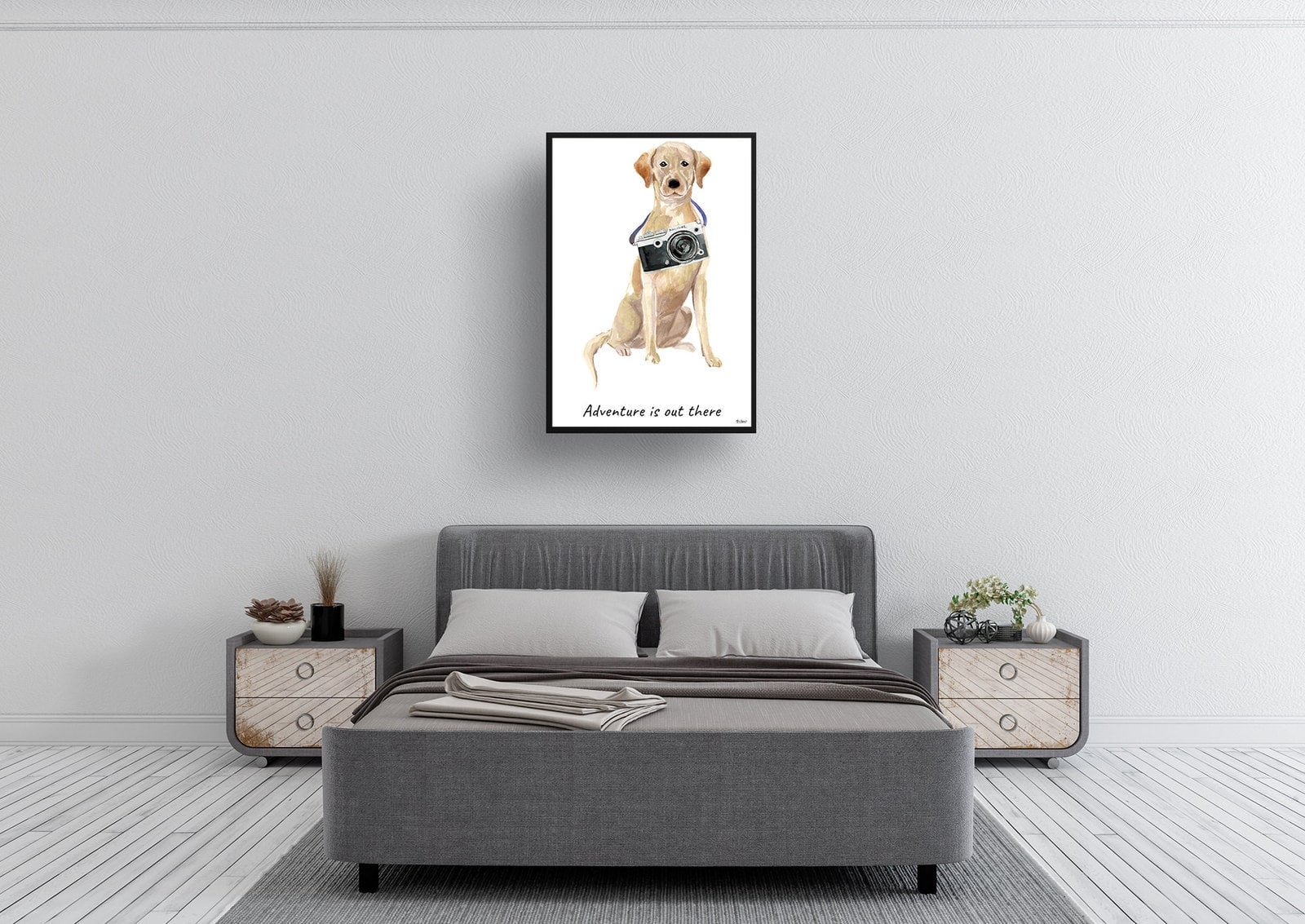Adventure is out there Labrador retriever dog print illustration. Framed & un-framed wall art 6 Adventure is out there Labrador retriever dog print illustration. Framed & un-framed wall art - Image 4