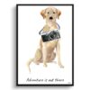 adventure is out there portrait print labrador retriever front view