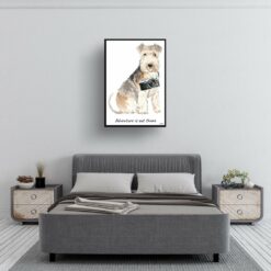 adventure is out there portrait print lakeland terrier 28x40 bedroom