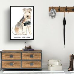 adventure is out there portrait print lakeland terrier 28x40 hall