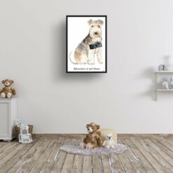 adventure is out there portrait print lakeland terrier 28x40 kids room