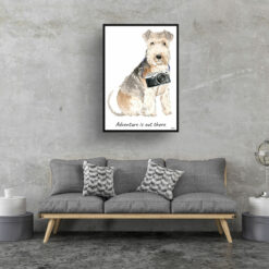 adventure is out there portrait print lakeland terrier 28x40 living room