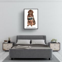 Adventure is out there Newfoundland dog print illustration. Framed & un-framed wall art 13 adventure is out there portrait print newfoundland 28x40 bedroom