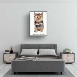 Adventure is out there Norfolk Terrier dog print illustration. Framed & un-framed wall art 13 adventure is out there portrait print norfolk terrier 28x40 bedroom