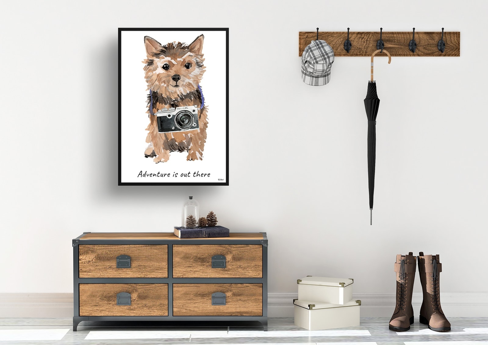 Adventure is out there Norfolk Terrier dog print illustration. Framed & un-framed wall art 7 Adventure is out there Norfolk Terrier dog print illustration. Framed & un-framed wall art - Image 5