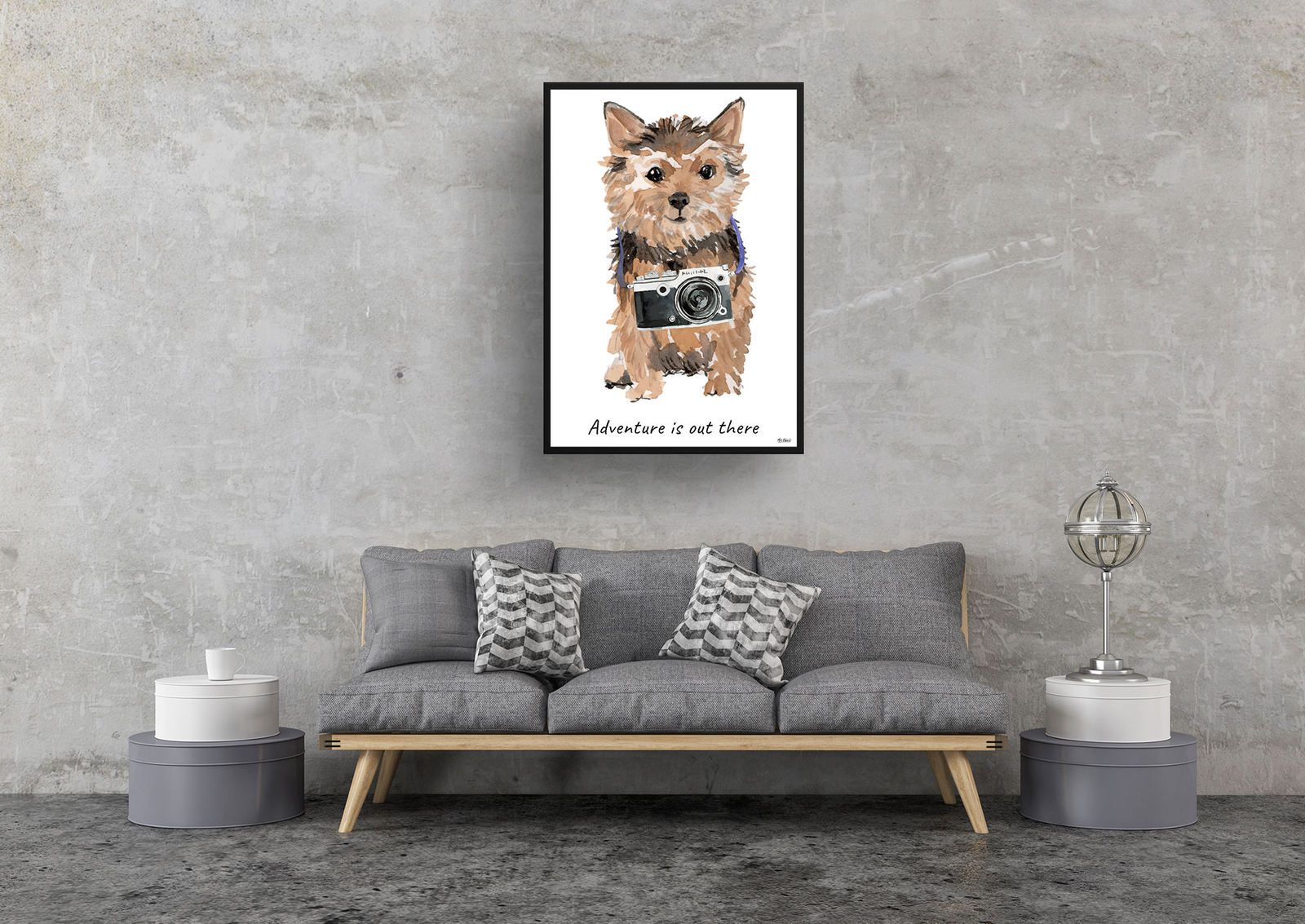 Adventure is out there Norfolk Terrier dog print illustration. Framed & un-framed wall art 9 Adventure is out there Norfolk Terrier dog print illustration. Framed & un-framed wall art - Image 7