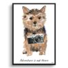 Adventure is out there Norfolk Terrier dog print illustration. Framed & un-framed wall art 1 adventure is out there portrait print norfolk terrier front view