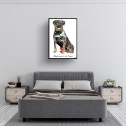 Adventure is out there Rottweiler dog print illustration. Framed & un-framed wall art 13 adventure is out there portrait print rottweiler 28x40 bedroom