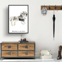 Adventure is out there Shih tzu Short hair dog print illustration. Framed & un-framed wall art 14 adventure is out there portrait print shih tzu short hair 28x40 hall