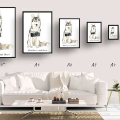 adventure is out there portrait print siberian husky size comparison