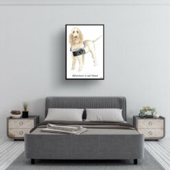 Adventure is out there Spinone Italiano dog print illustration. Framed & un-framed wall art 13 adventure is out there portrait print spinone italiano 28x40 bedroom