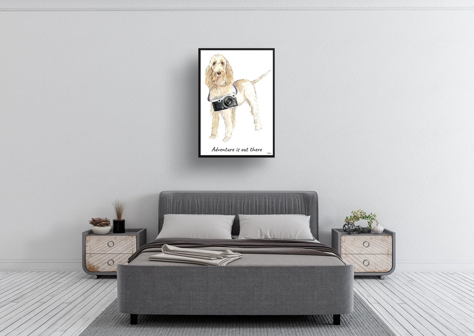 Adventure is out there Spinone Italiano dog print illustration. Framed & un-framed wall art 6 Adventure is out there Spinone Italiano dog print illustration. Framed & un-framed wall art - Image 4